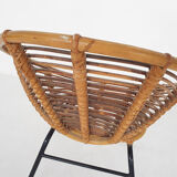 Rohe Noordwolde rattan lounge chair, The Netherlands 1950