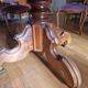 Solid walnut gueridon table for 6 to 16 guests.
