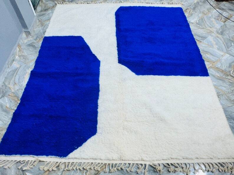Tapis beni ouraine fait main traditionnelle taille 200 x 300 cm