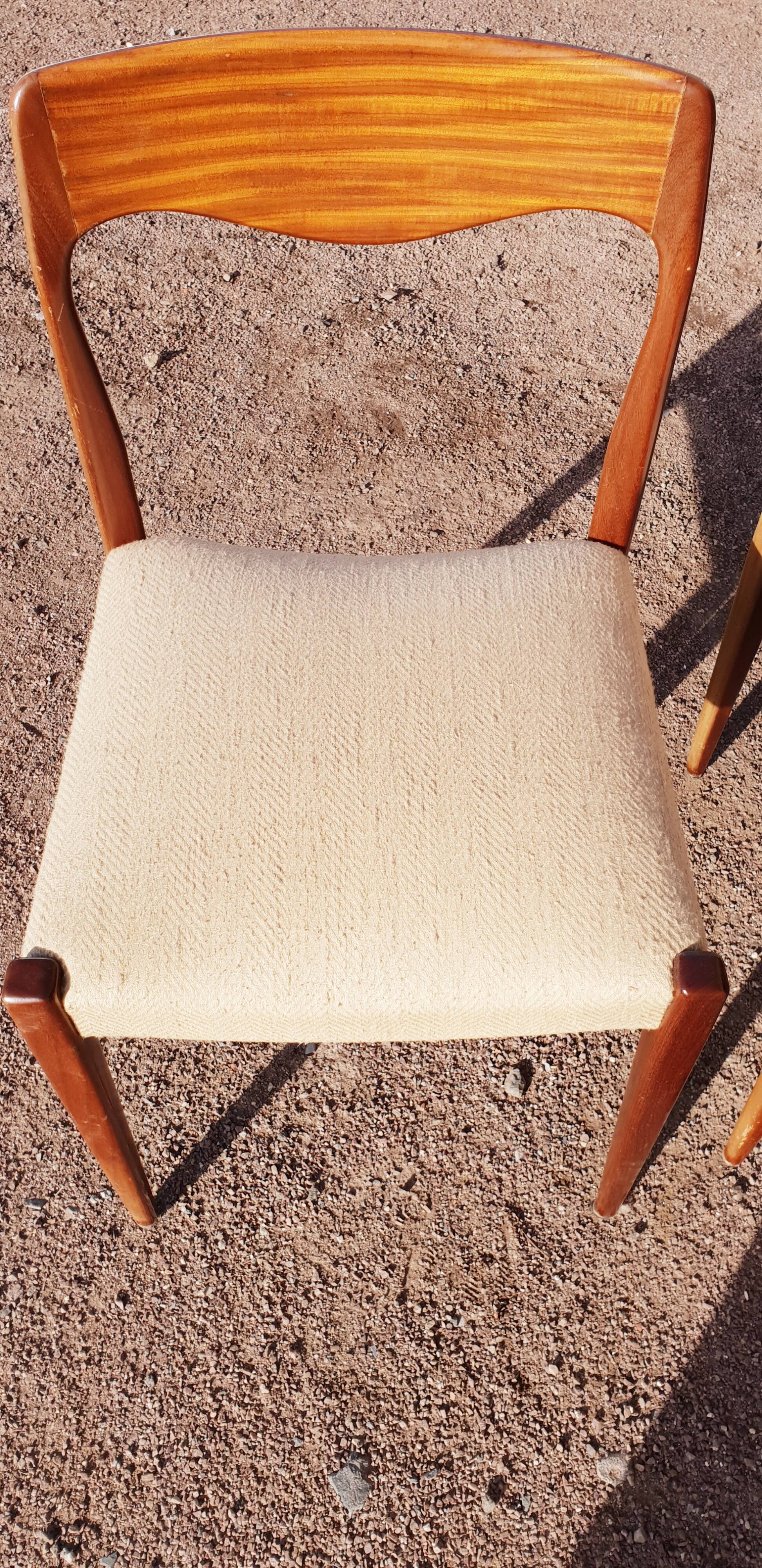 Set de 4 chaises scandinave vintage