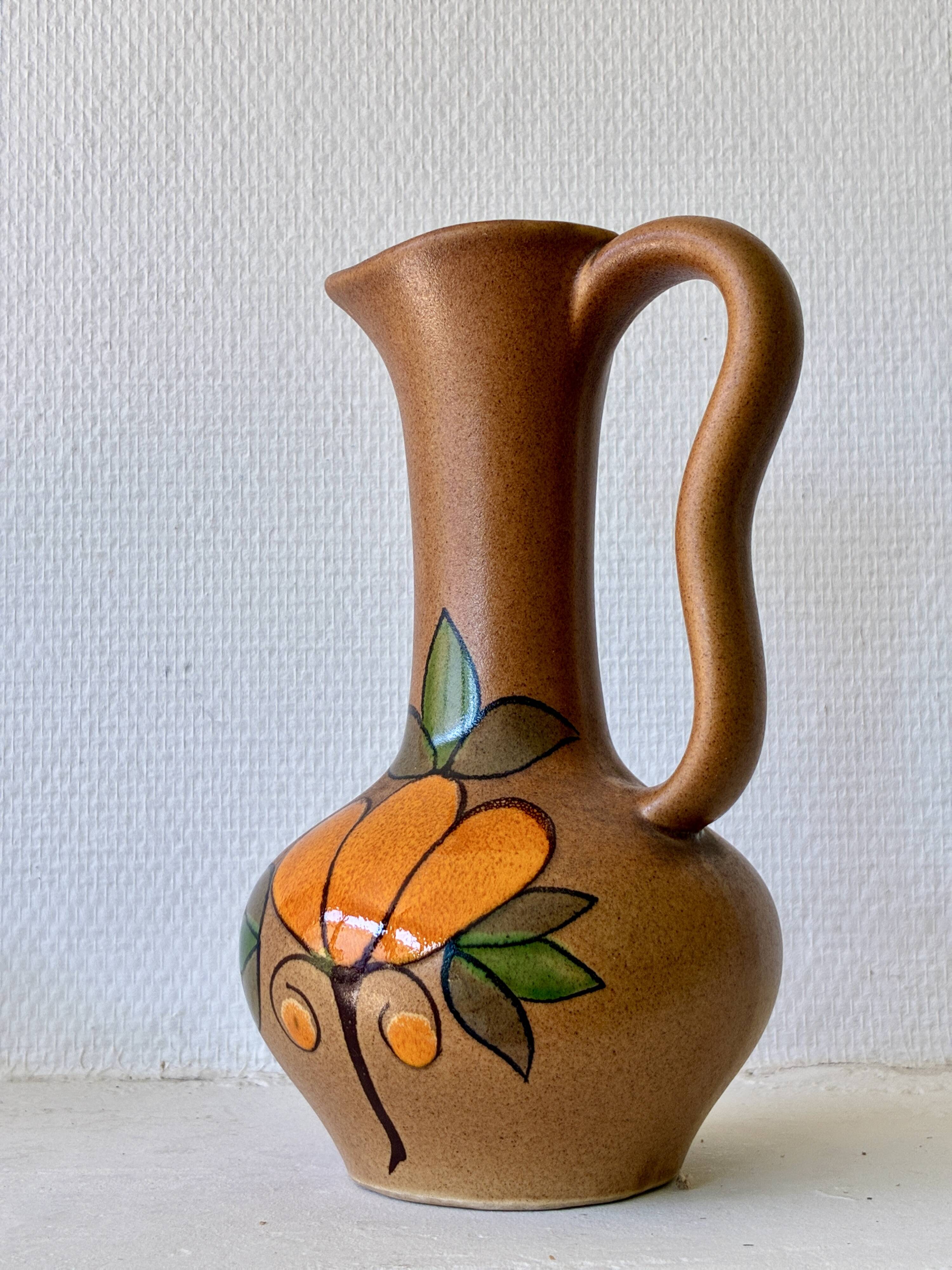 Vase cruche grès et céramique seventies