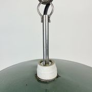 Industrial petrol enamel pendant light, 1970s