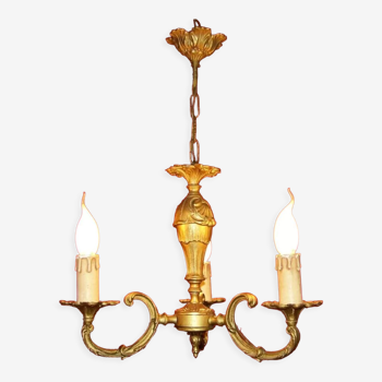 Lustre style traditionnel bronze