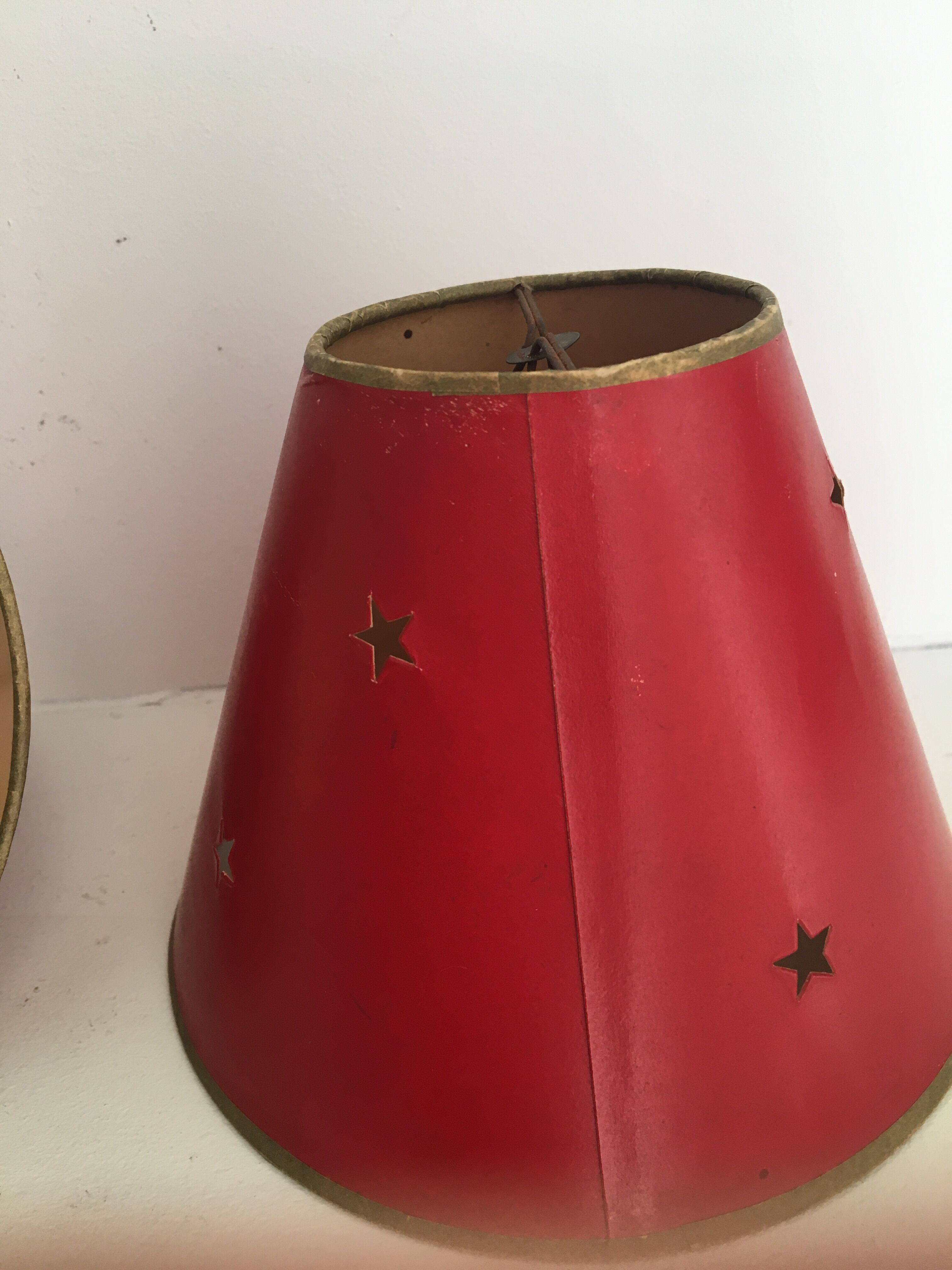 Perforated paper lampshades, 1950s