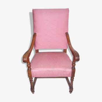High back fabric wood Chair