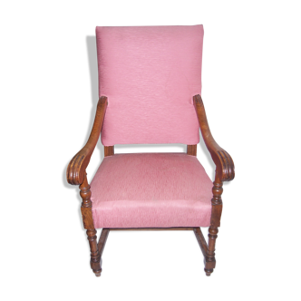 High back fabric wood Chair