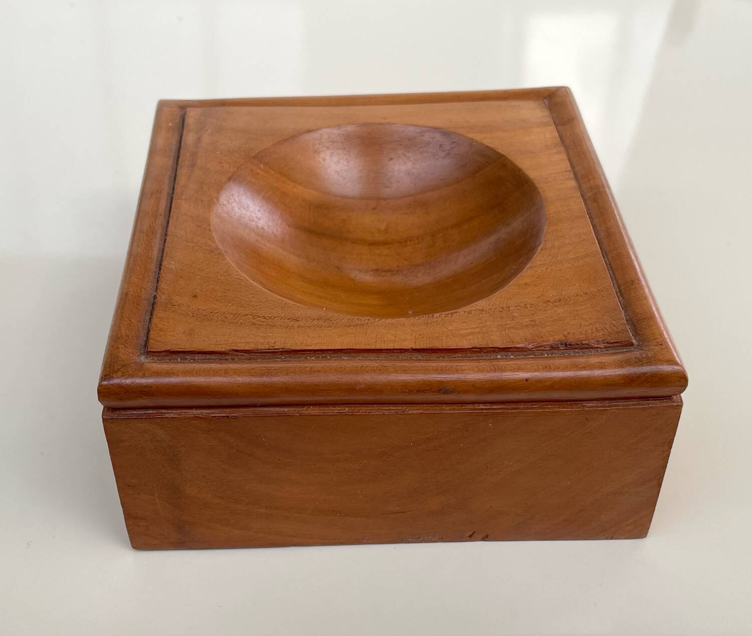 Solid wood catchall - Scandinavian style - modernist - 70s