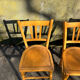 Chaises de bristo vintage industrielle