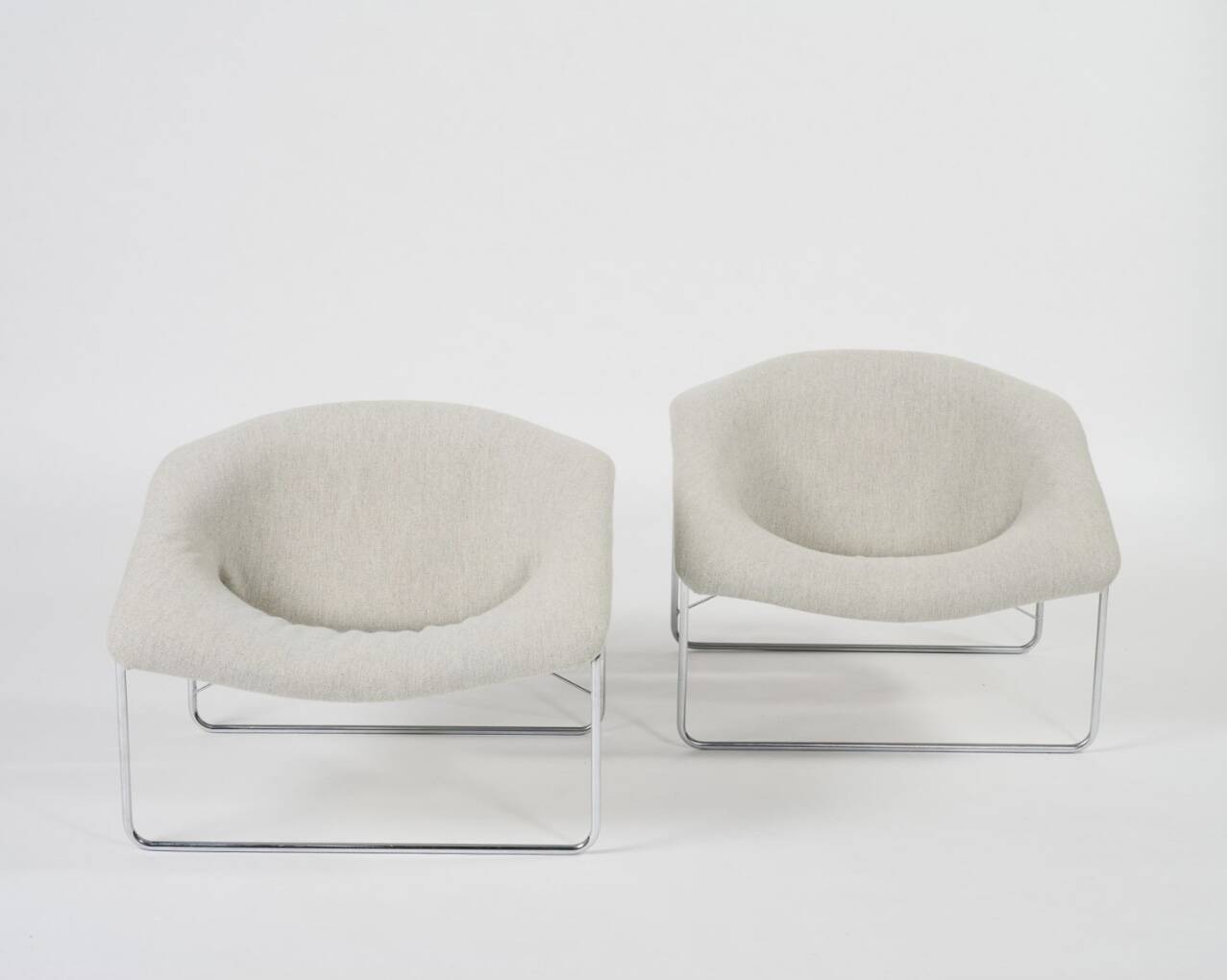 Pair of “Cubic” armchairs by Olivier Mourgue