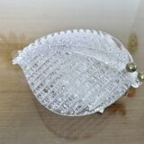 Barovier & Toso "leaf" wall lamp in Murano glass, 1970, vintage, Italy