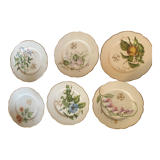 Set of plates with floral decorations