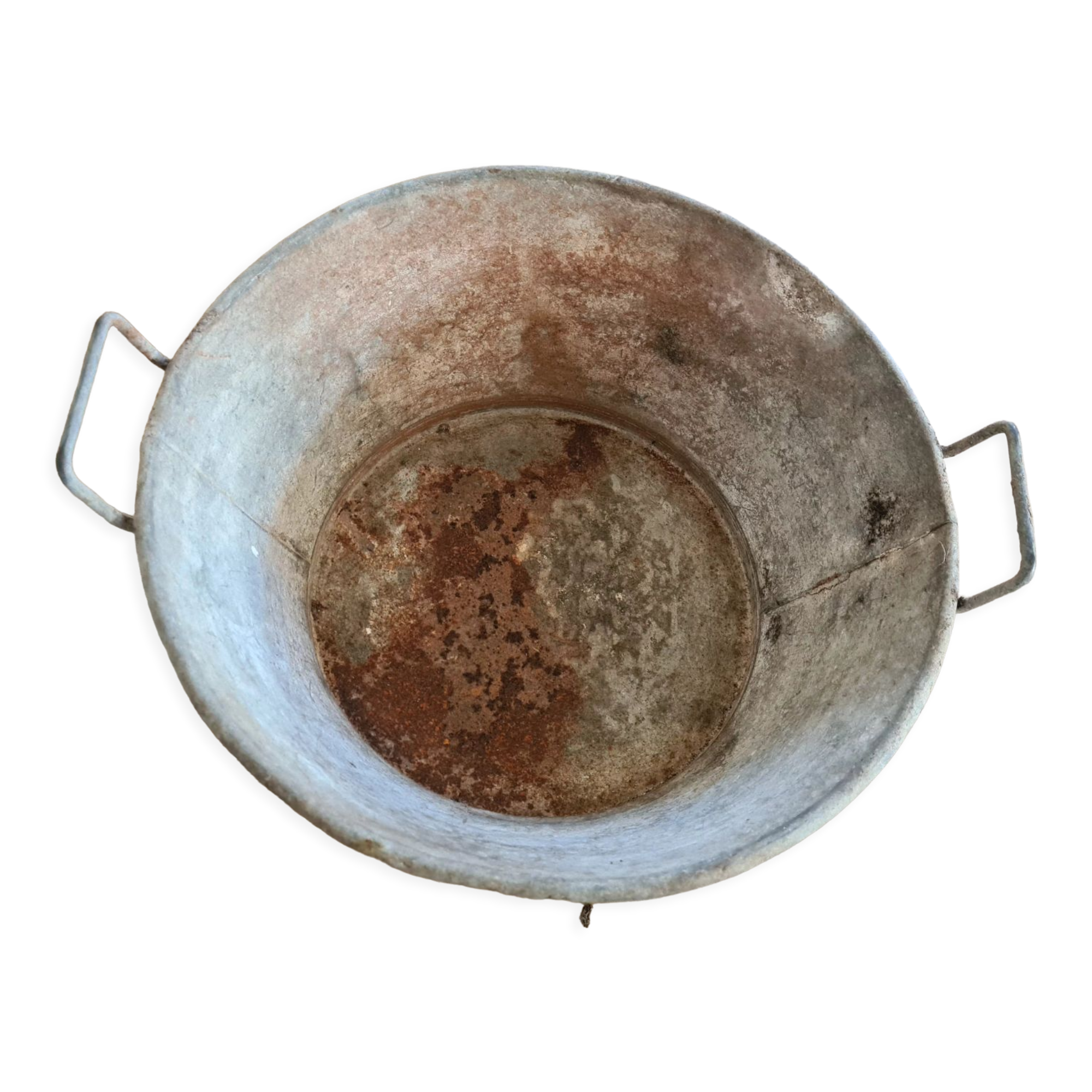 Old zinc basin diameter 44 cm