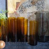Lot de six verres en verre soufflé