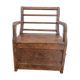 Fauteuil coffre bois rustique