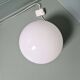Space Age table lamp in white opaline and chrome metal, 1970
