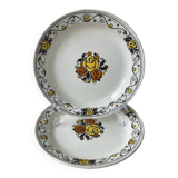 2 Art Deco dinner plates Boch Frères La Louvière Belgium