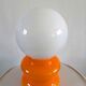 Lampe opaline orange design années 70