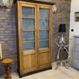 Solid oak school display case