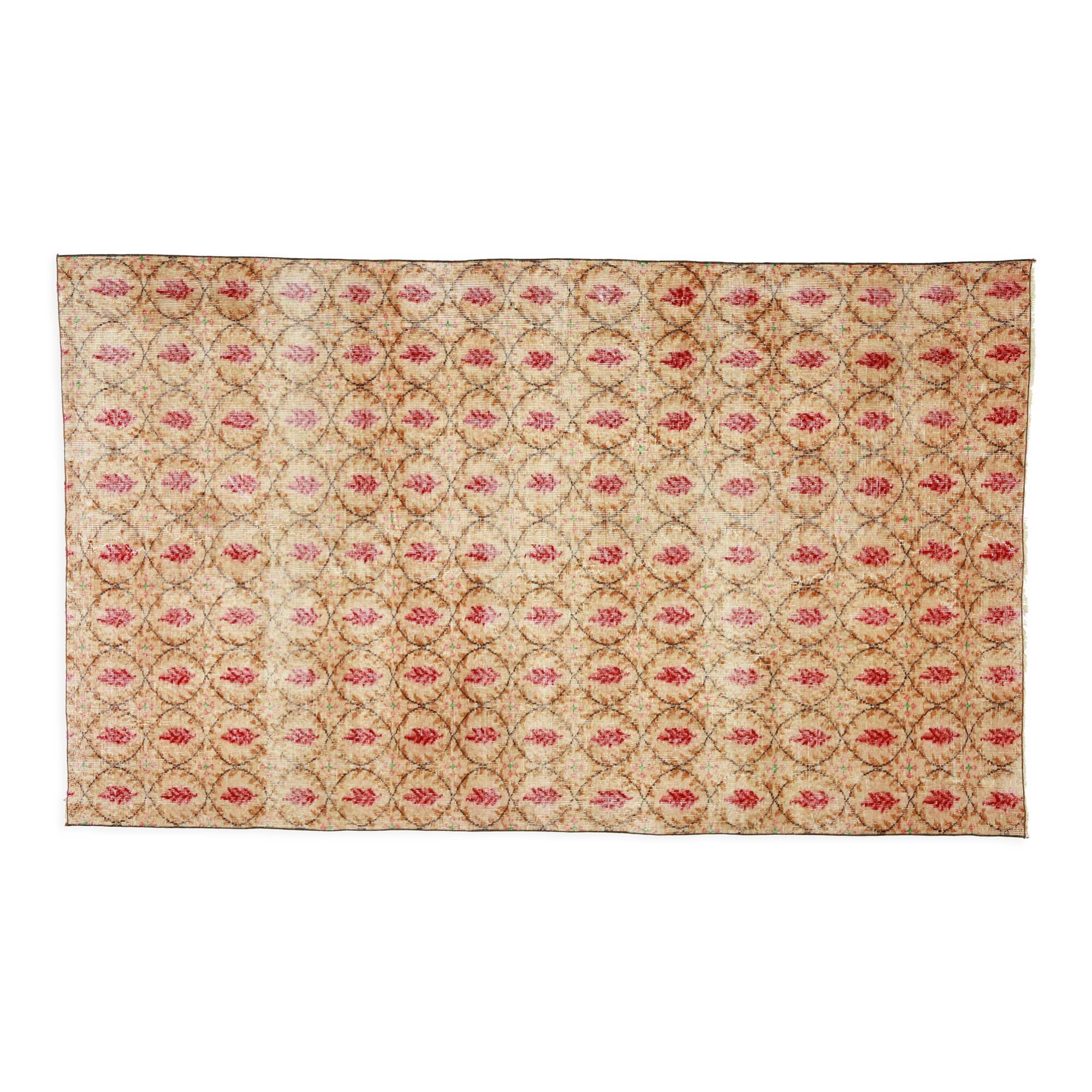 Anatolian handmade vintage rug 247 cm x 125 cm