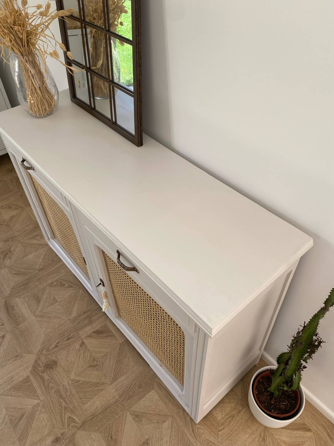 Buffet en bois 2 portes cannage