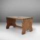 Rustic French wooden stool with beautiful patina, ca. 1900