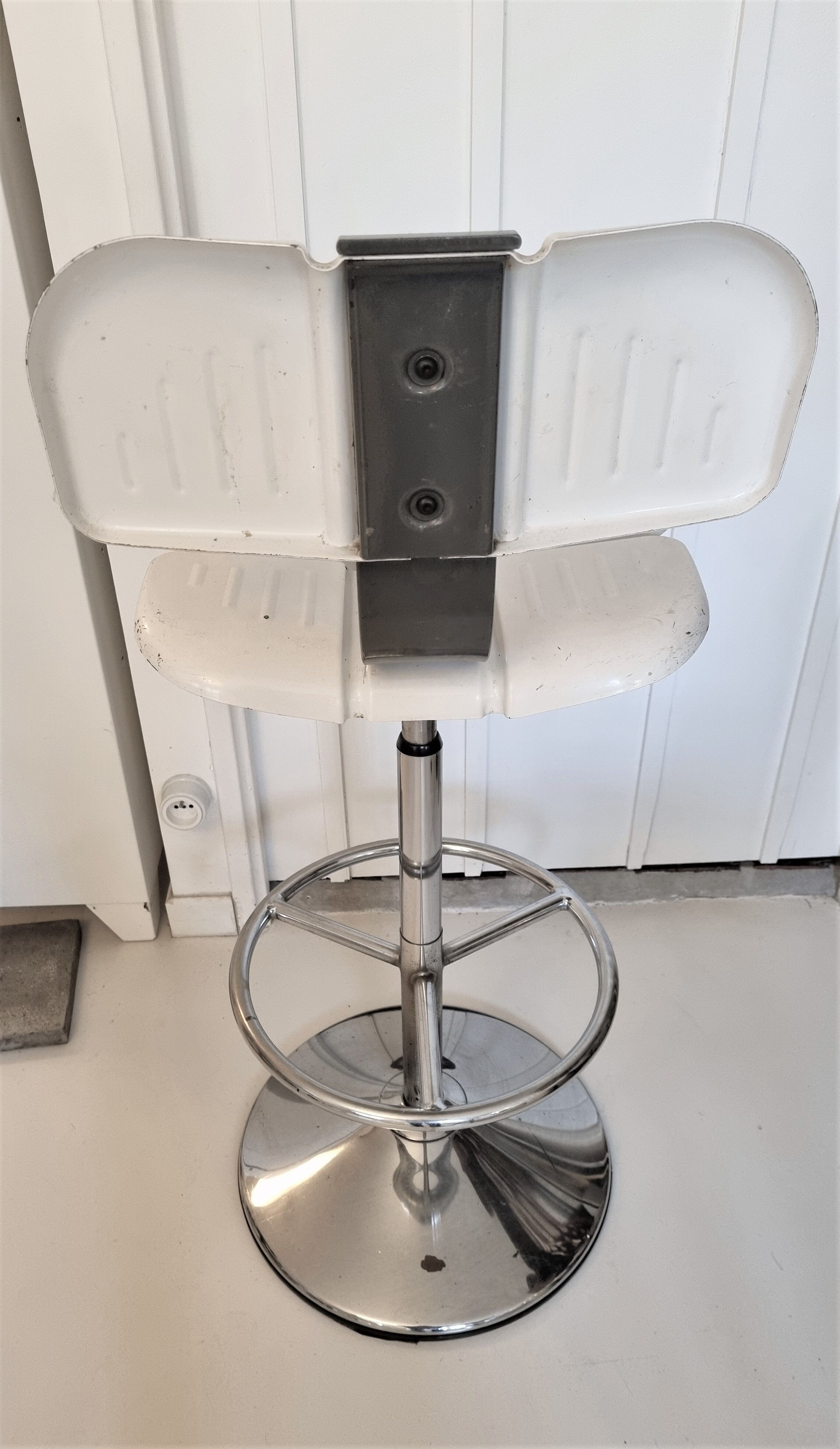 Pair of bar stool 70s brand signed brand mirima