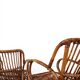 French Pair Vintage Rattan Bamboo Lounge Chairs, 1960