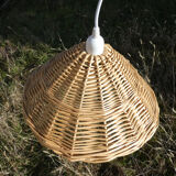 Vintage wicker pendant lamp