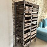 Antique printing furniture with drawers – wood & metal – industrial