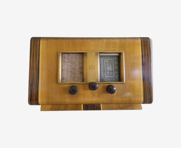 Vintage decoration radio station - Wood, Bakelite - Electroradio Institute,  Paris - 50s | Selency