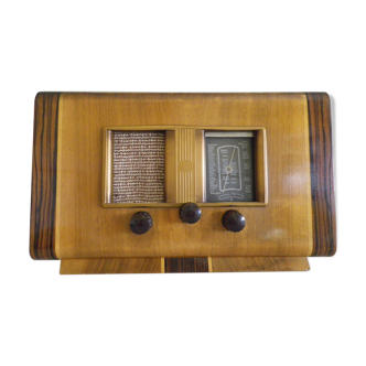 Vintage decoration radio station - Wood, Bakelite - Electroradio Institute, Paris - 50s
