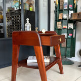 Vintage solid wood bedside table