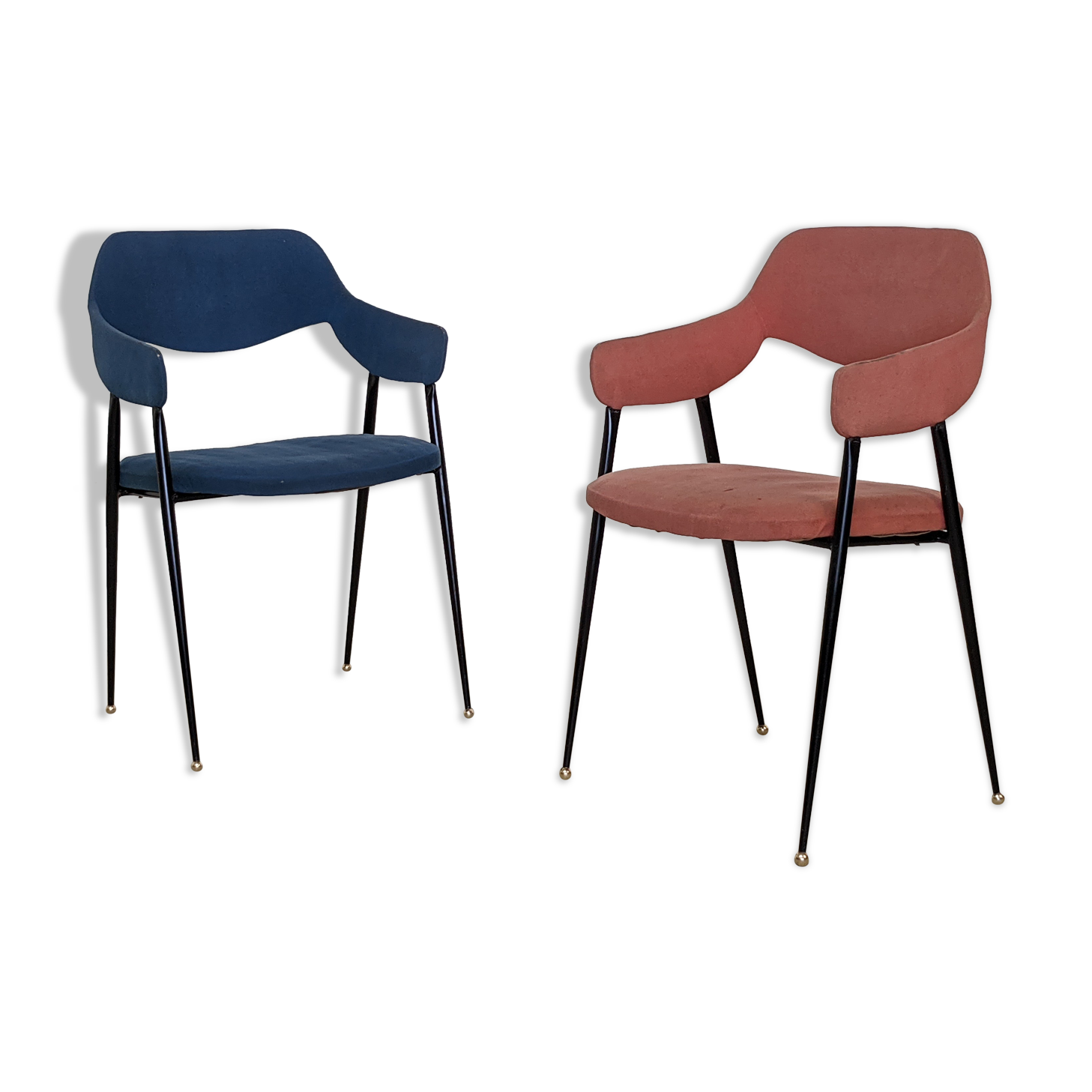 Pair of compass chairs - 50s