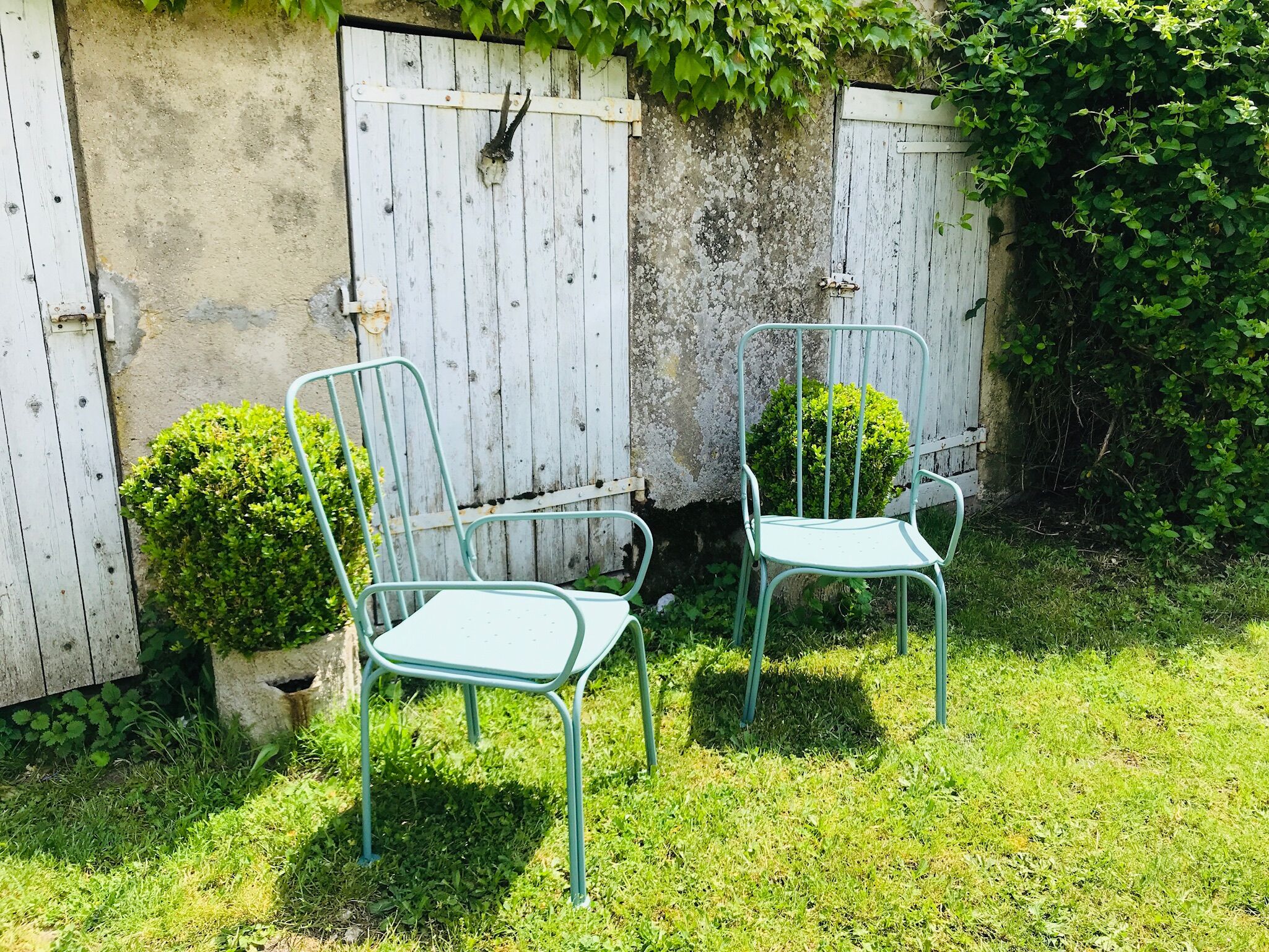 pair of vintage armchairs Jardin du Luxembourg