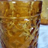 Pernod glasses with pineapple diamond tip decoration