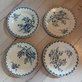 4 flat plates "thistles" from gien