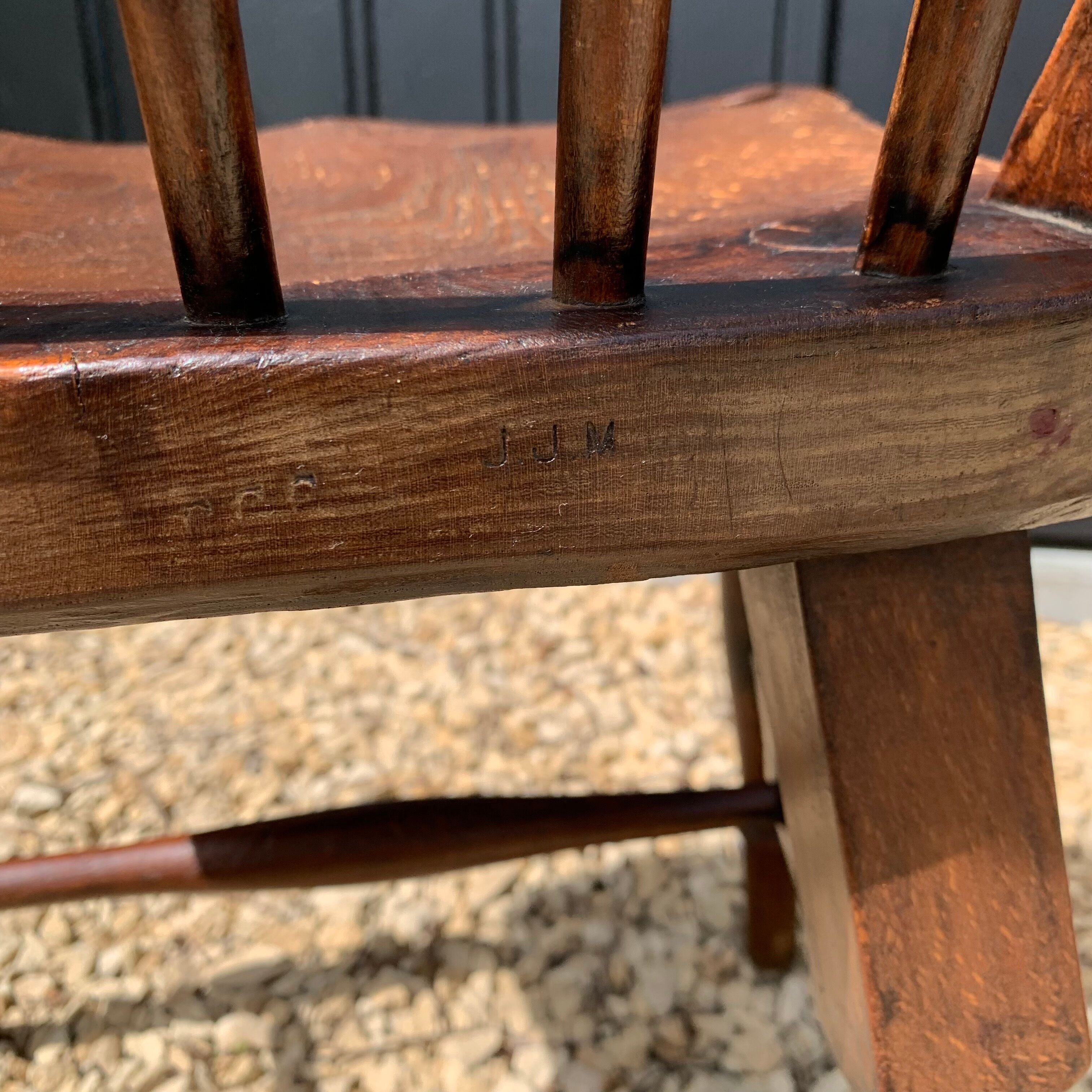 Pair of Windsor chairs stamped