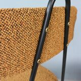 Set of 4 Italian dining chairs newly upholstered 1950s