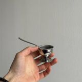 6 silver metal egg cups