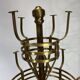 Large brass coat rack Secession by Adolf Loos