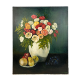 Tableau bouquet de fleurs" Fleurs et fruits" XXème