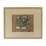 Printing on kraft paper by the contemporary artist of "CHRISTIAN CASTOR"