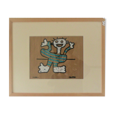 Impression sur papier kraft de l'artiste contemporain de "christian castor"