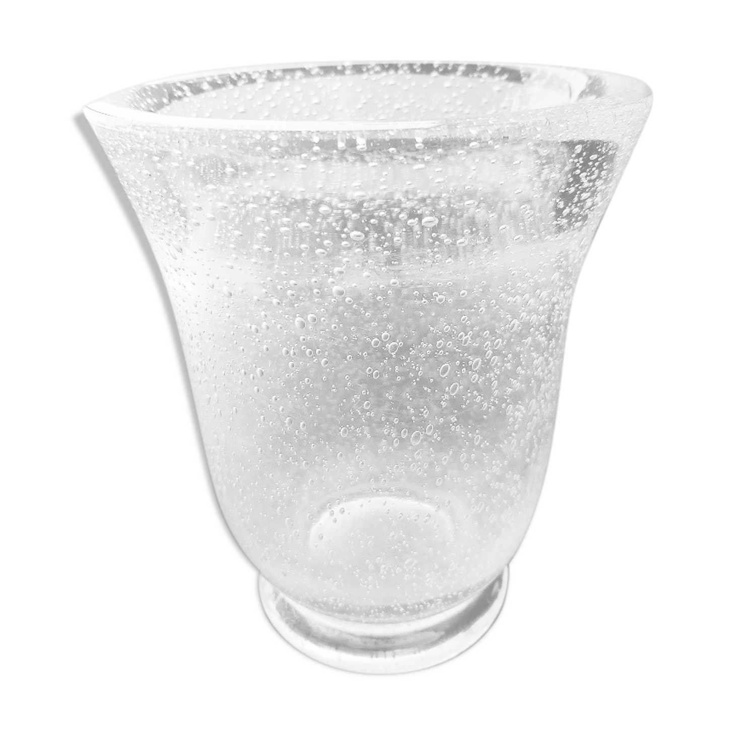 Daum vase bubbled 50s