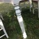 Ensemble table de ferme  blanche et quatre chaises