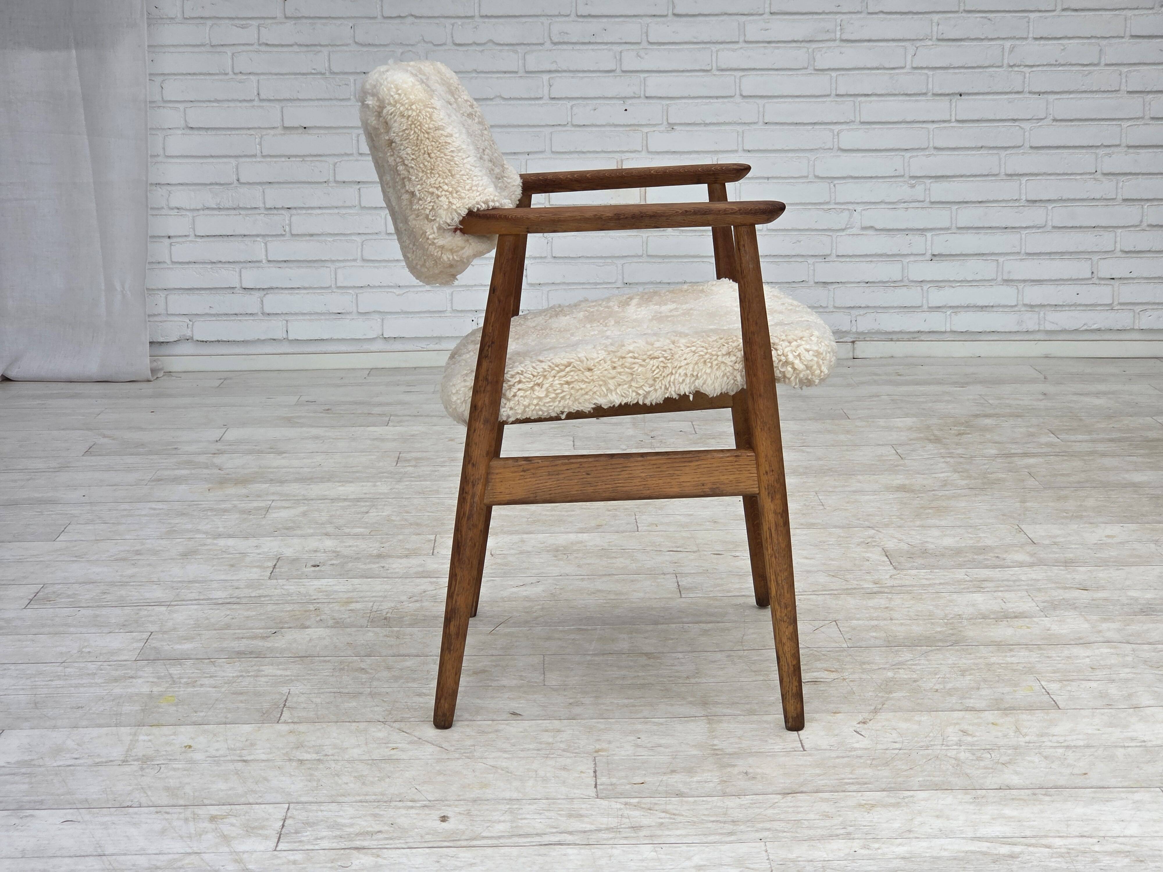 1960s, Danish design by Erik Kirkegaard, model 43, genuine sheepskin.