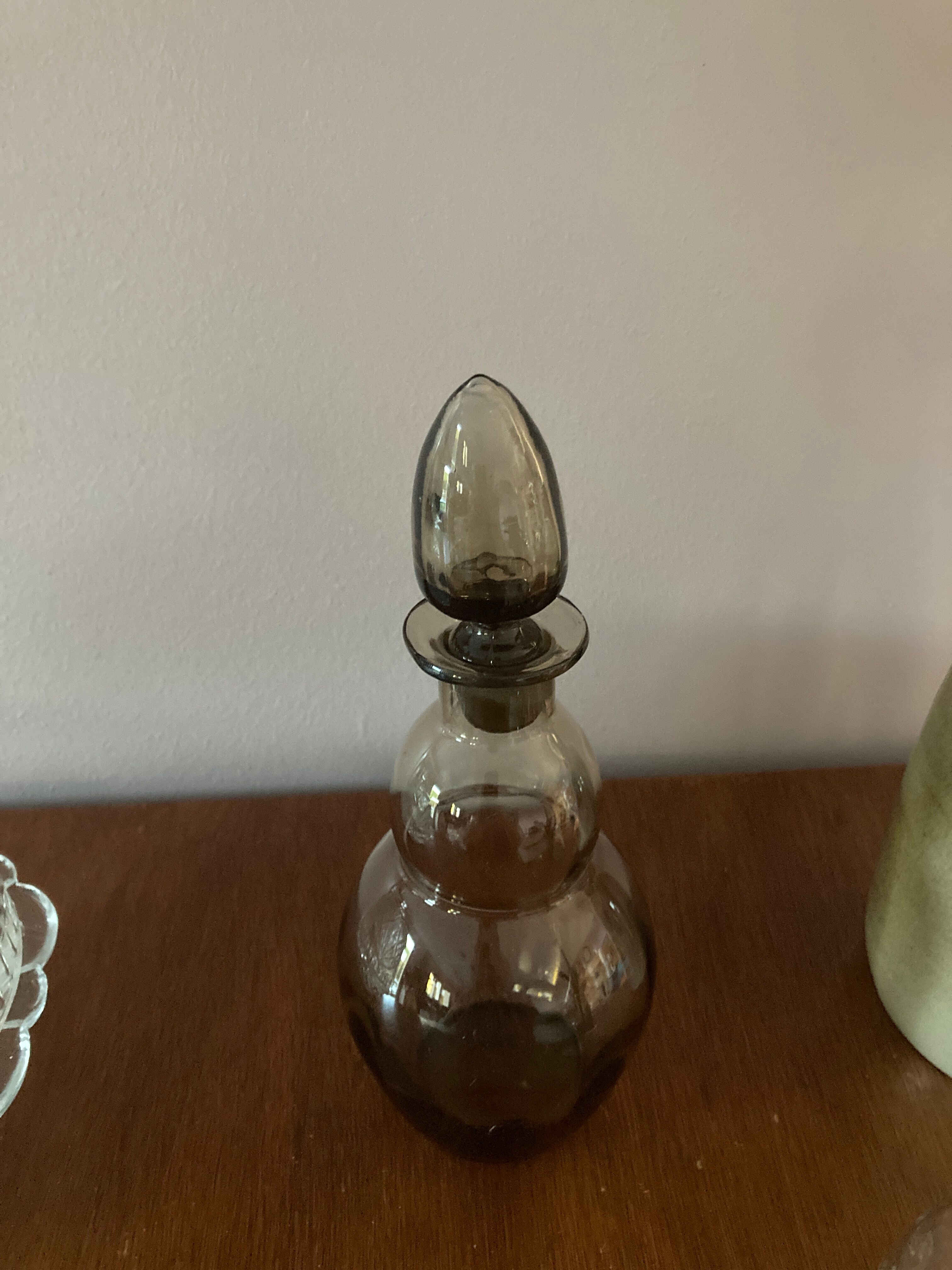 Smoked glass decanter