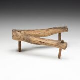 Tabouret tripode primitif Wabi Sabi, France, 18ème siècle