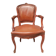 Louis XV style armchair covered in leather.