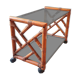 Bamboo coffee table on casters